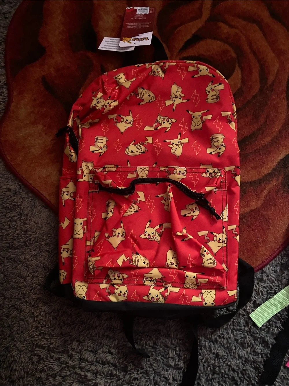 Pikachu Kids Red Backpack - Official Licensed